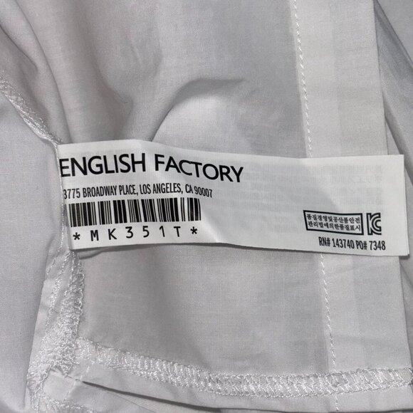 English Factory White Striped Band Off Shoulder Blouse - Size XS - Picture 6 of 10